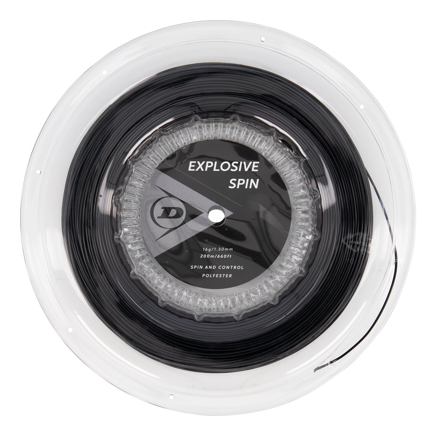 Dunlop Explosive Spin String Reel 200m-Black Dunlop Explosive Spin String Reel 200m-Black