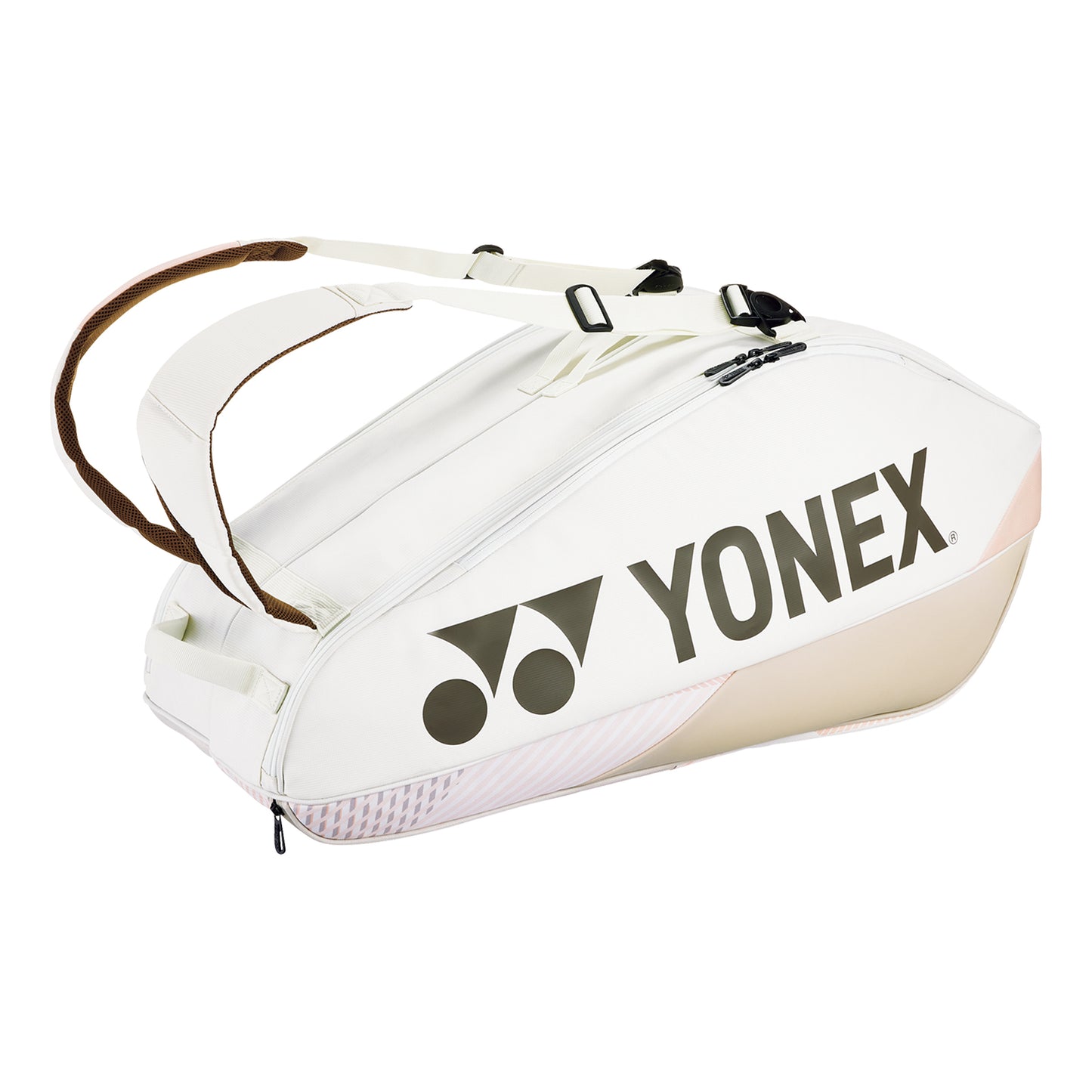 Yonex Pro Racquet Bag Sand Beige Racket Bag 8er-Beige,Pink Yonex Pro Racquet Bag Sand Beige Racket Bag 8er-Beige,Pink