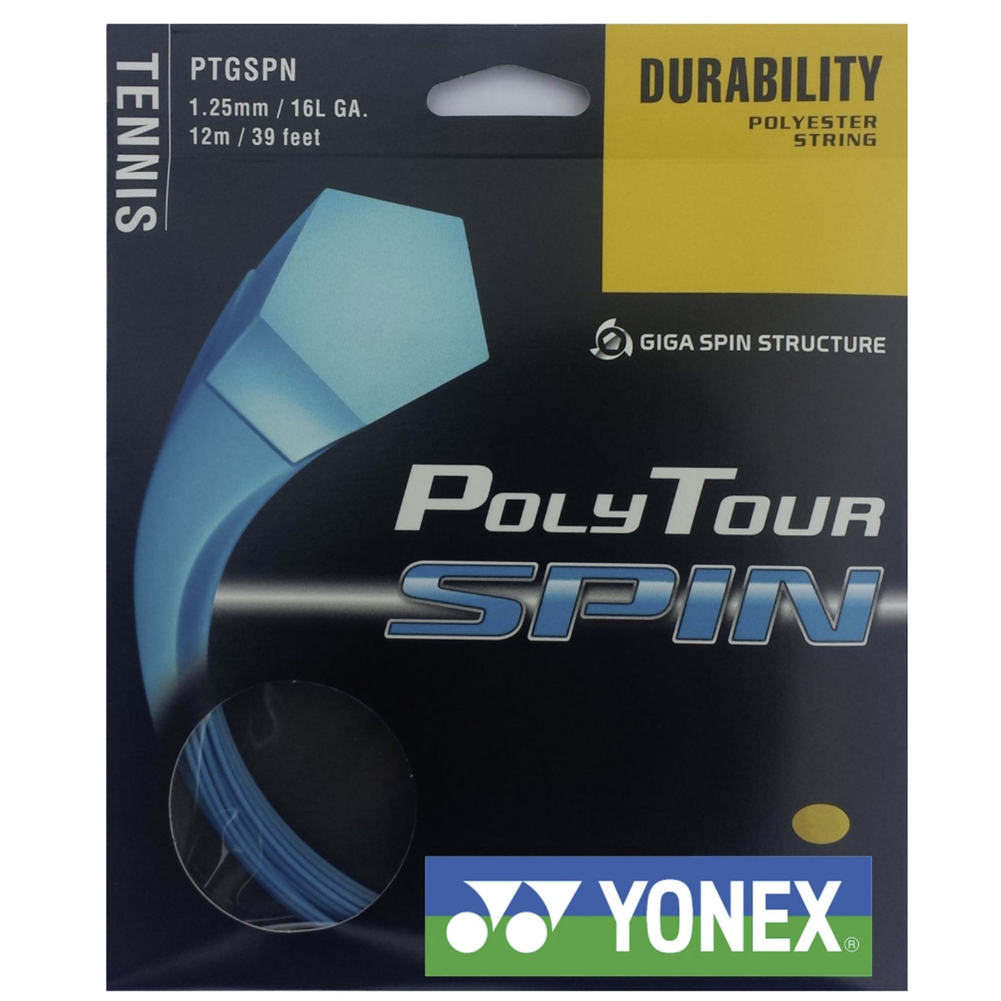 Yonex Poly Tour Spin String set 12m - blue Yonex Poly Tour Spin String set 12m - blue
