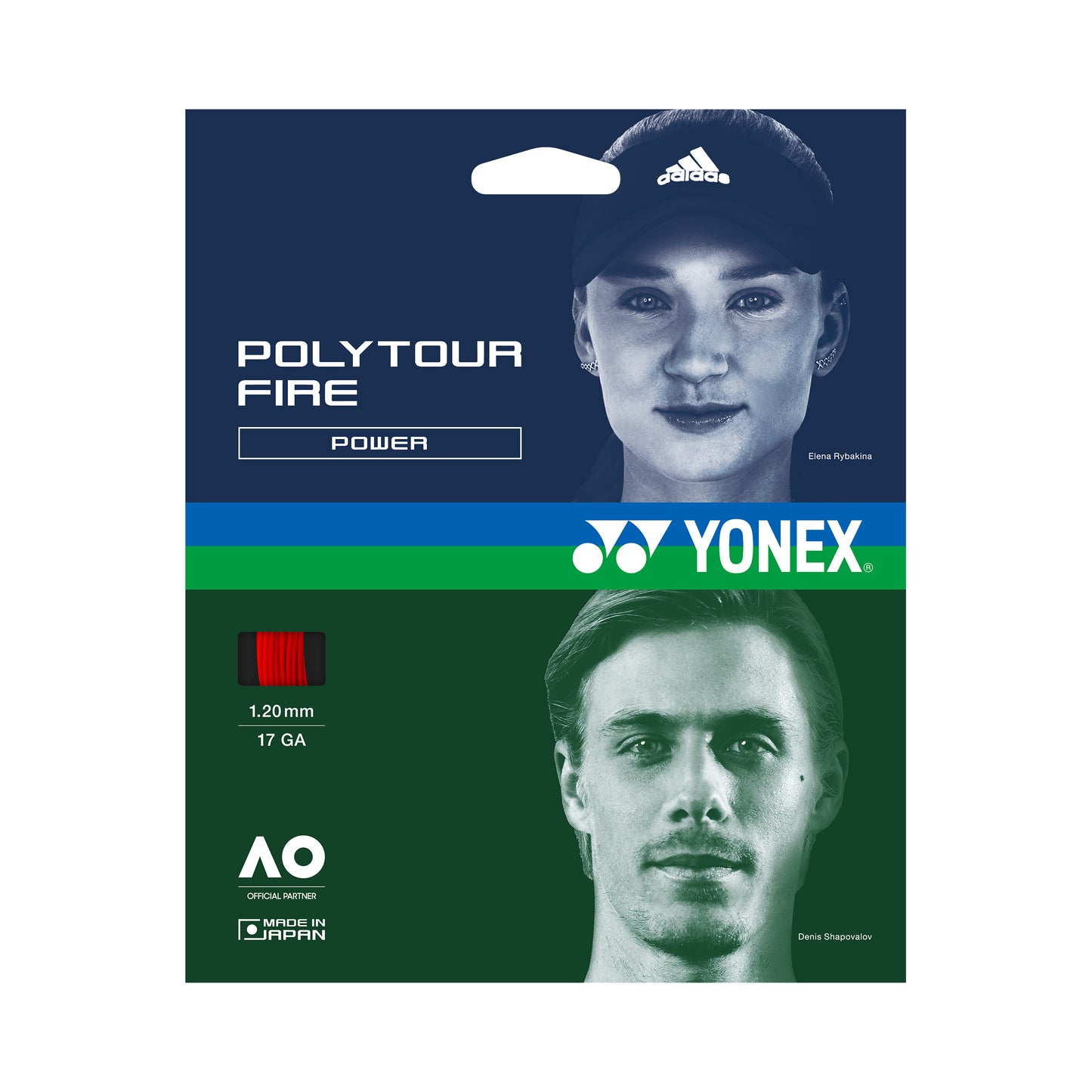 Yonex Poly Tour Fire String set 12m - red Yonex Poly Tour Fire String set 12m - red