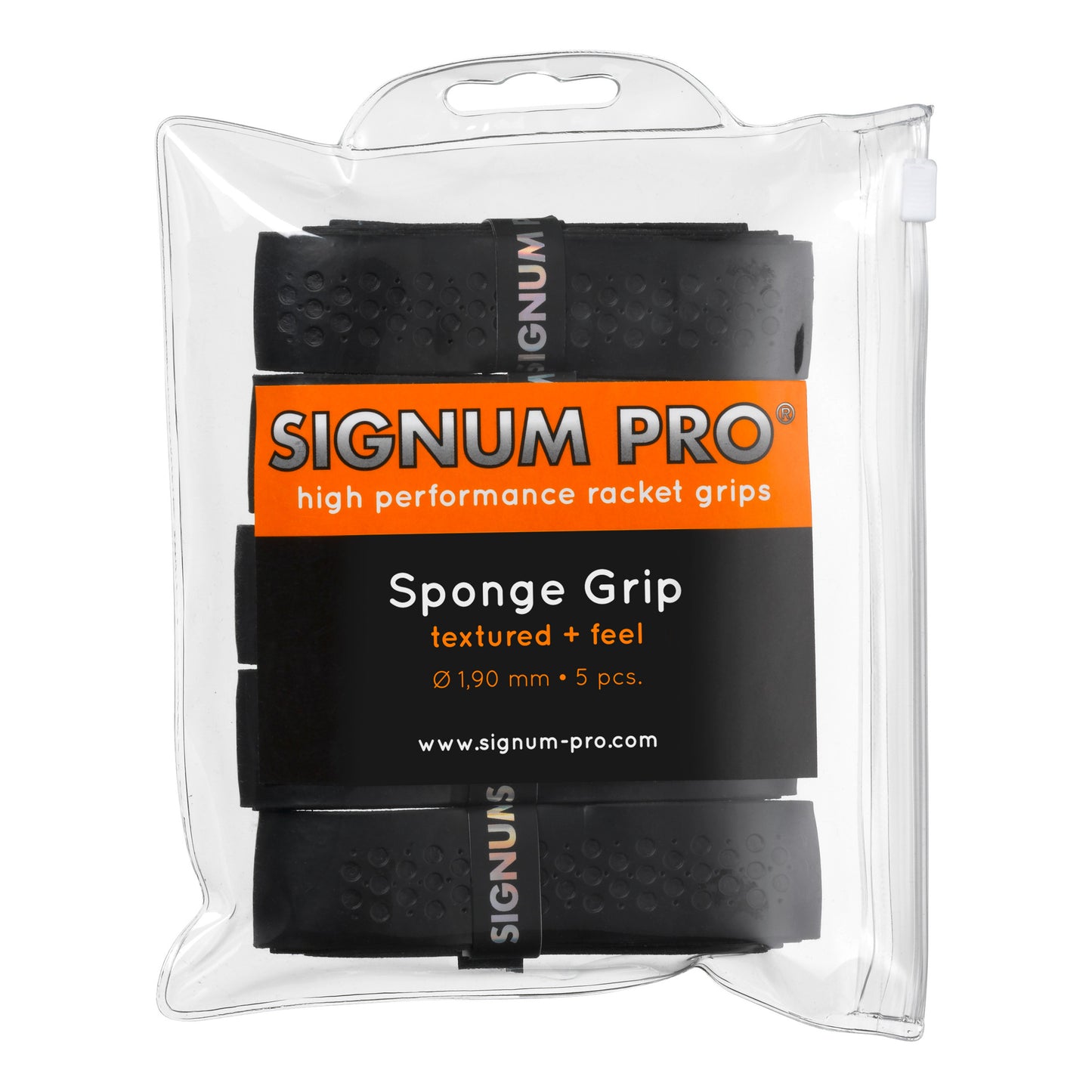 Signum Pro Sponge Grip 5 Pack-Black Signum Pro Sponge Grip 5 Pack-Black