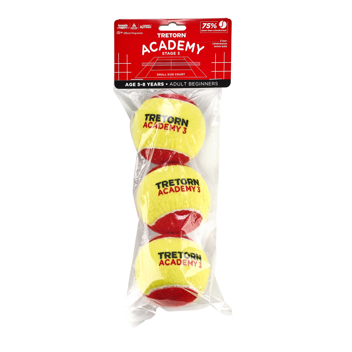 Tretorn Academy Red Felt (Stage 3) 3 Pack Tretorn Academy Red Felt (Stage 3) 3 Pack