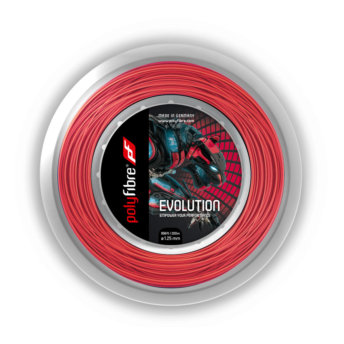 Polyfibre Evolution String Reel 200m-Red Polyfibre Evolution String Reel 200m-Red