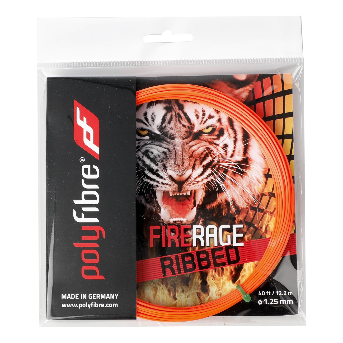 Polyfibre Firerage Ribbed 12m String Set-Red Polyfibre Firerage Ribbed 12m String Set-Red