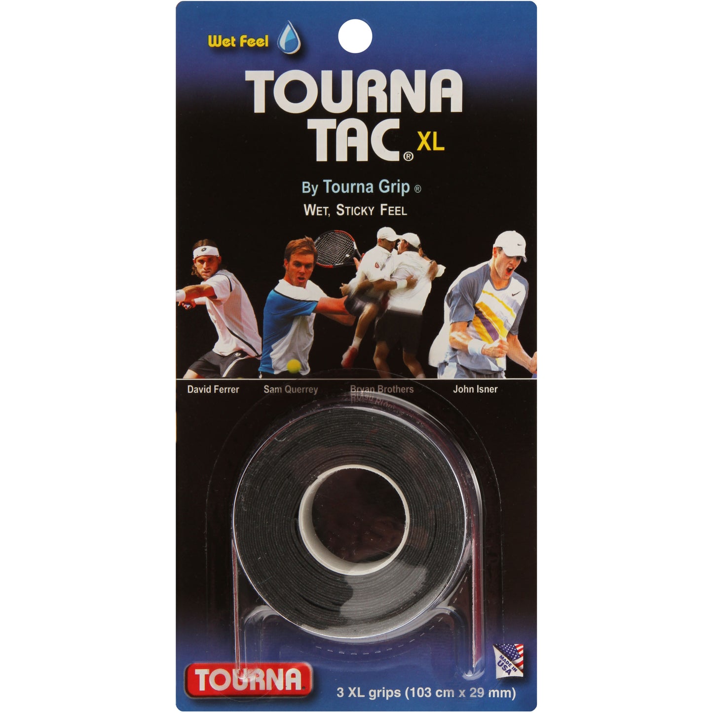 Tourna Tac 3 Pack-Black Tourna Tac 3 Pack-Black