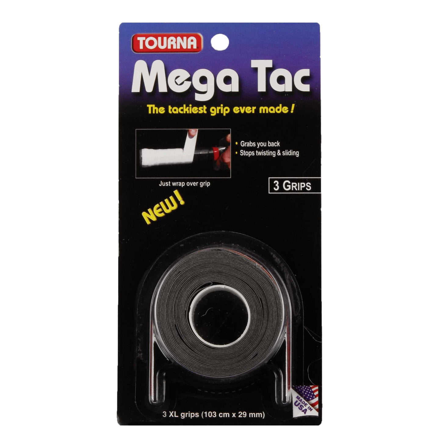 Tourna Mega Tac 3 Pack-Black Tourna Mega Tac 3 Pack-Black