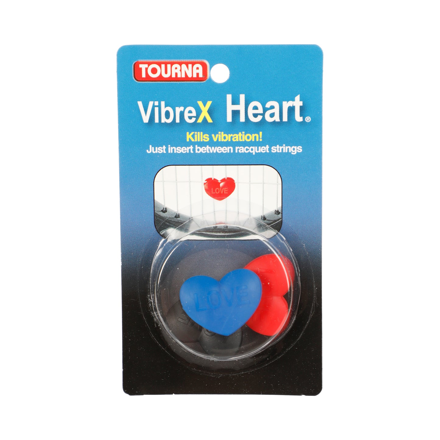 Tourna Vibrex Heart Dampener 3 Pack-Red,Black Tourna Vibrex Heart Dampener 3 Pack-Red,Black