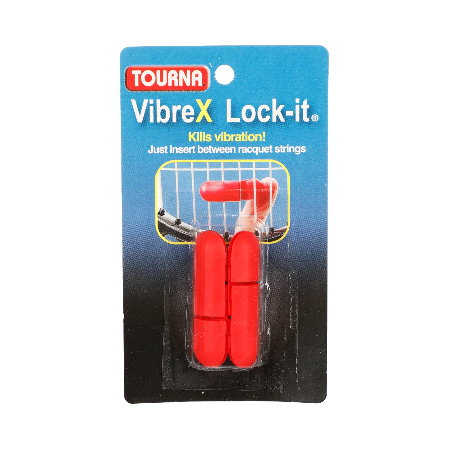 Tourna Vibrex Lock Dampener 2 Pack-Red Tourna Vibrex Lock Dampener 2 Pack-Red