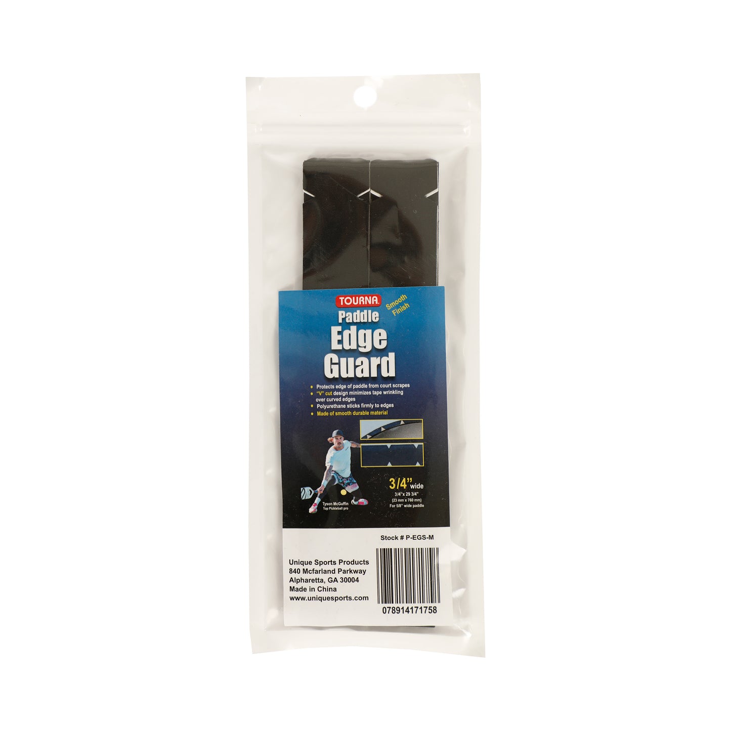 Tourna Padel Edge Guard 16mm Pickleball Frame Protection Tape-Black Tourna Padel Edge Guard 16mm Pickleball Frame Protection Tape-Black