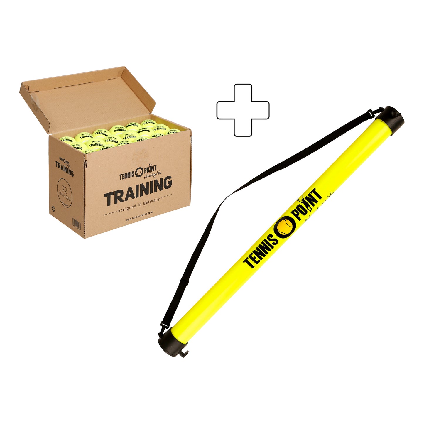 Tennis-Point Box of 72 Pcs Training plus ball tube Tennis-Point Box of 72 Pcs Training plus ball tube