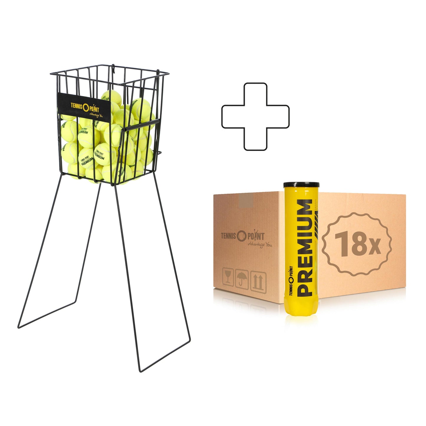Tennis-Point 18x 4 Ball Tube Premium plus basket Tennis-Point 18x 4 Ball Tube Premium plus basket