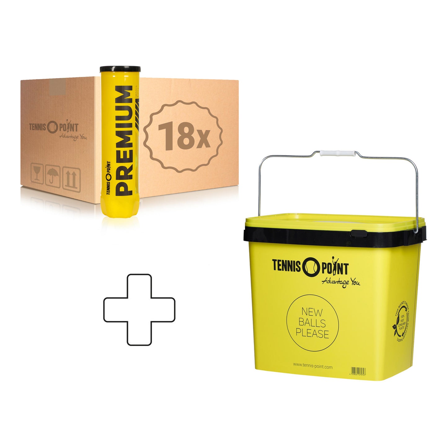 Tennis-Point 18x 4 Ball Tube Premium Tennisball Tennis-Point 18x 4 Ball Tube Premium Tennisball
