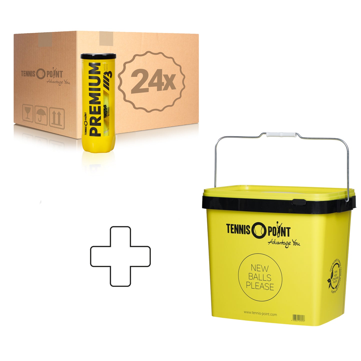 Tennis-Point 24x 3 Ball Tube Premium Tennisball Tennis-Point 24x 3 Ball Tube Premium Tennisball