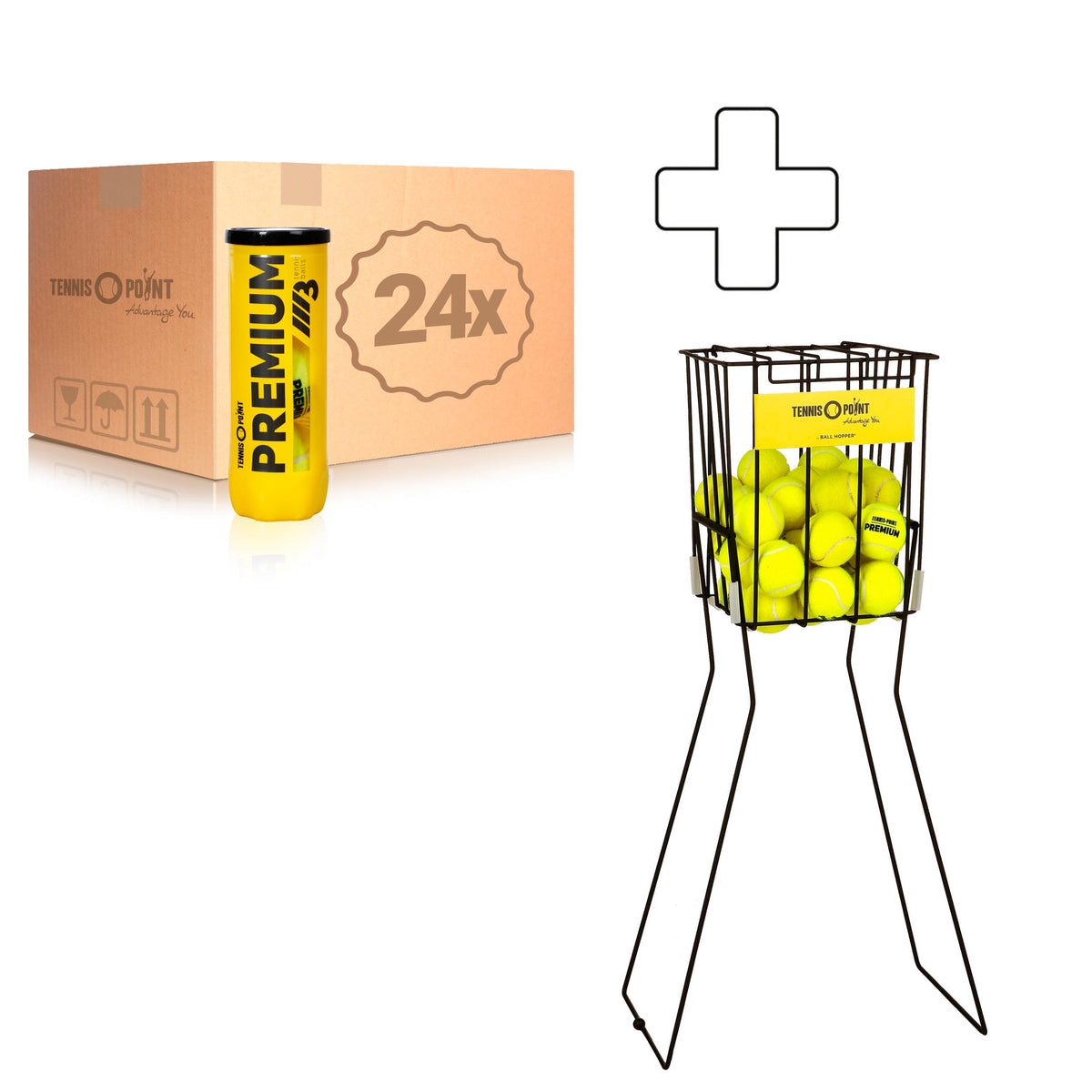 Tennis-Point 24x 3 Ball Tube Premium plus basket Tennis-Point 24x 3 Ball Tube Premium plus basket