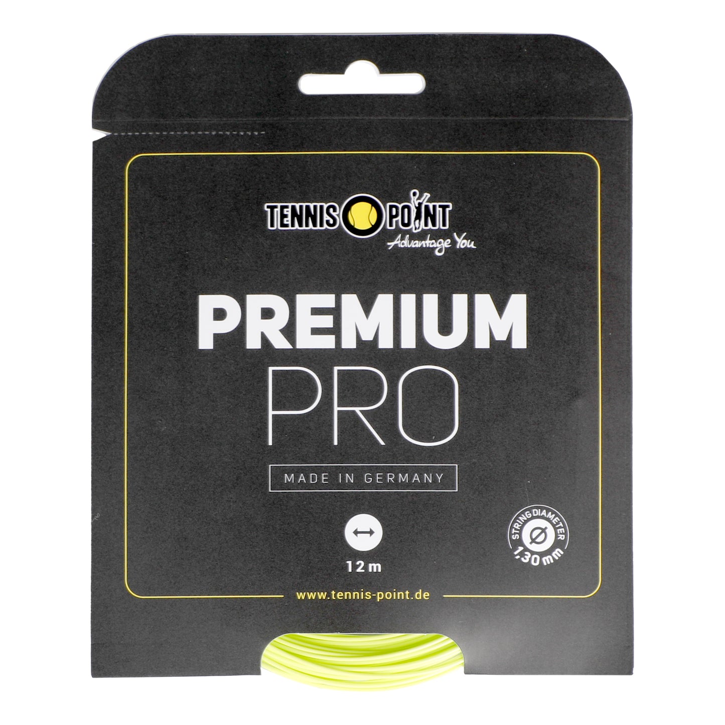 Tennis-Point Premium Pro String Set 12m-Lime Tennis-Point Premium Pro String Set 12m-Lime