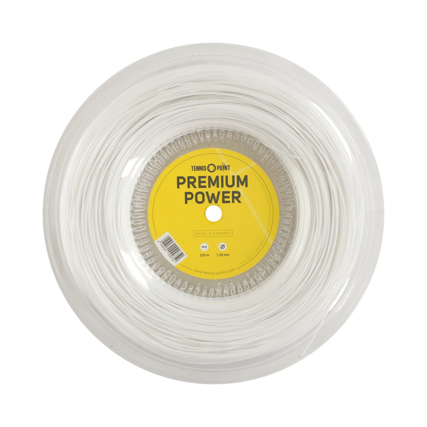 Tennis-Point Premium Power String Reel 220m-White Tennis-Point Premium Power String Reel 220m-White