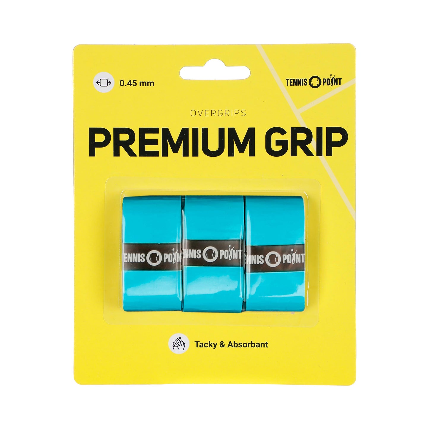 Tennis-Point Premium Grip 3 Pack-Blue Tennis-Point Premium Grip 3 Pack-Blue