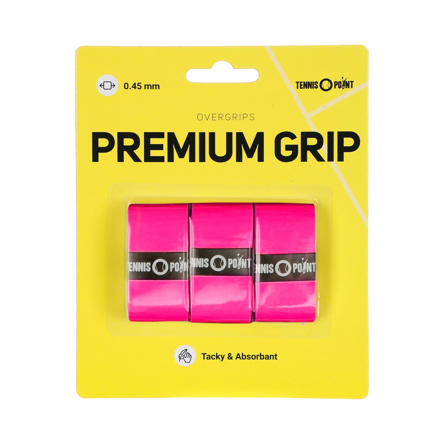 Tennis-Point Premium Grip 3 Pack-Pink Tennis-Point Premium Grip 3 Pack-Pink
