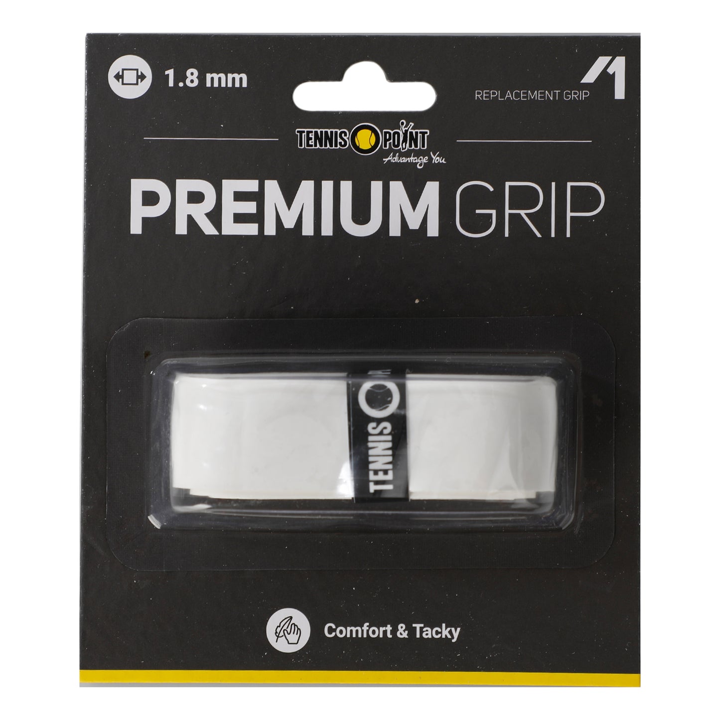 Tennis-Point Premium Grip 1 Pack-White Tennis-Point Premium Grip 1 Pack-White
