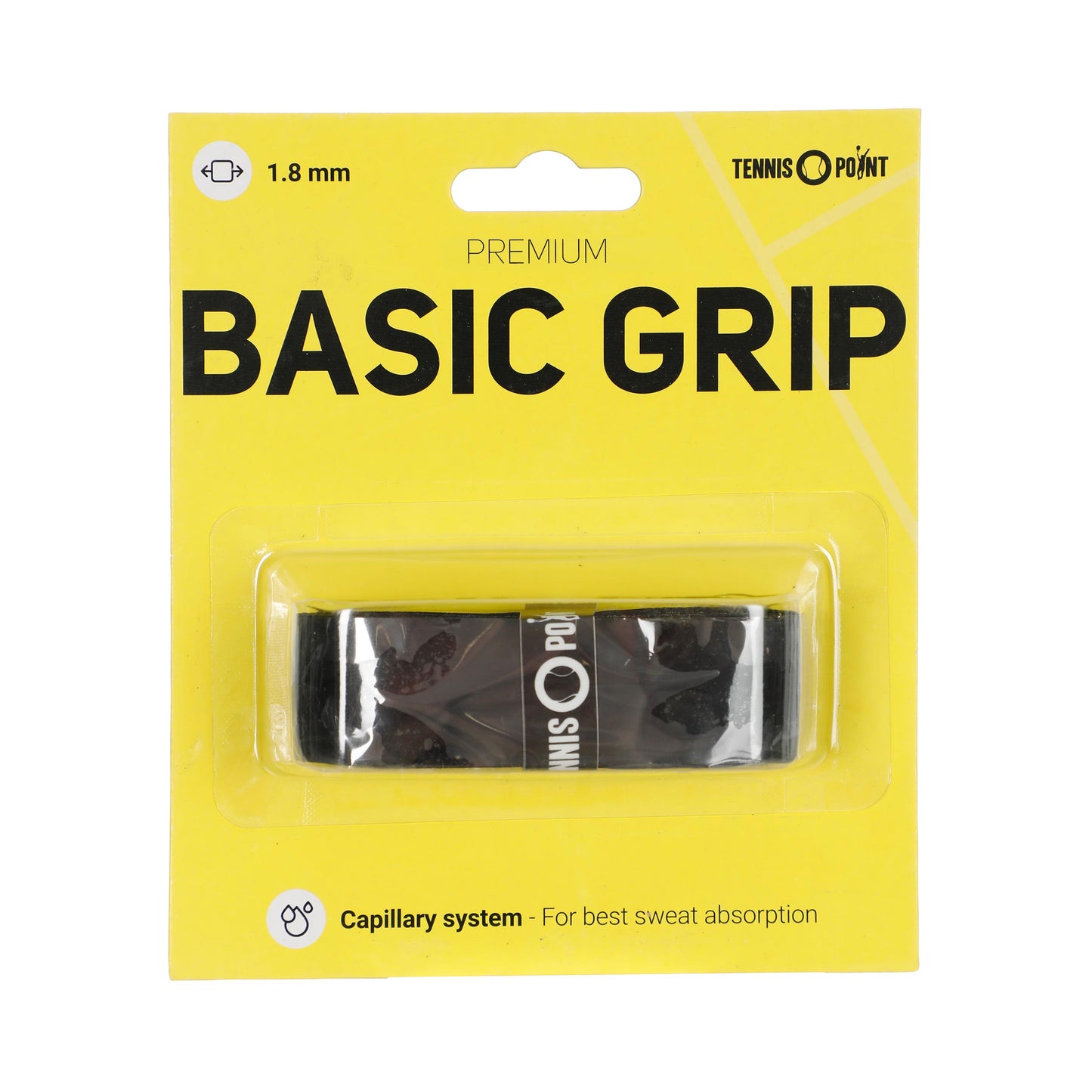 Tennis-Point Premium Grip 1 Pack-Black Tennis-Point Premium Grip 1 Pack-Black
