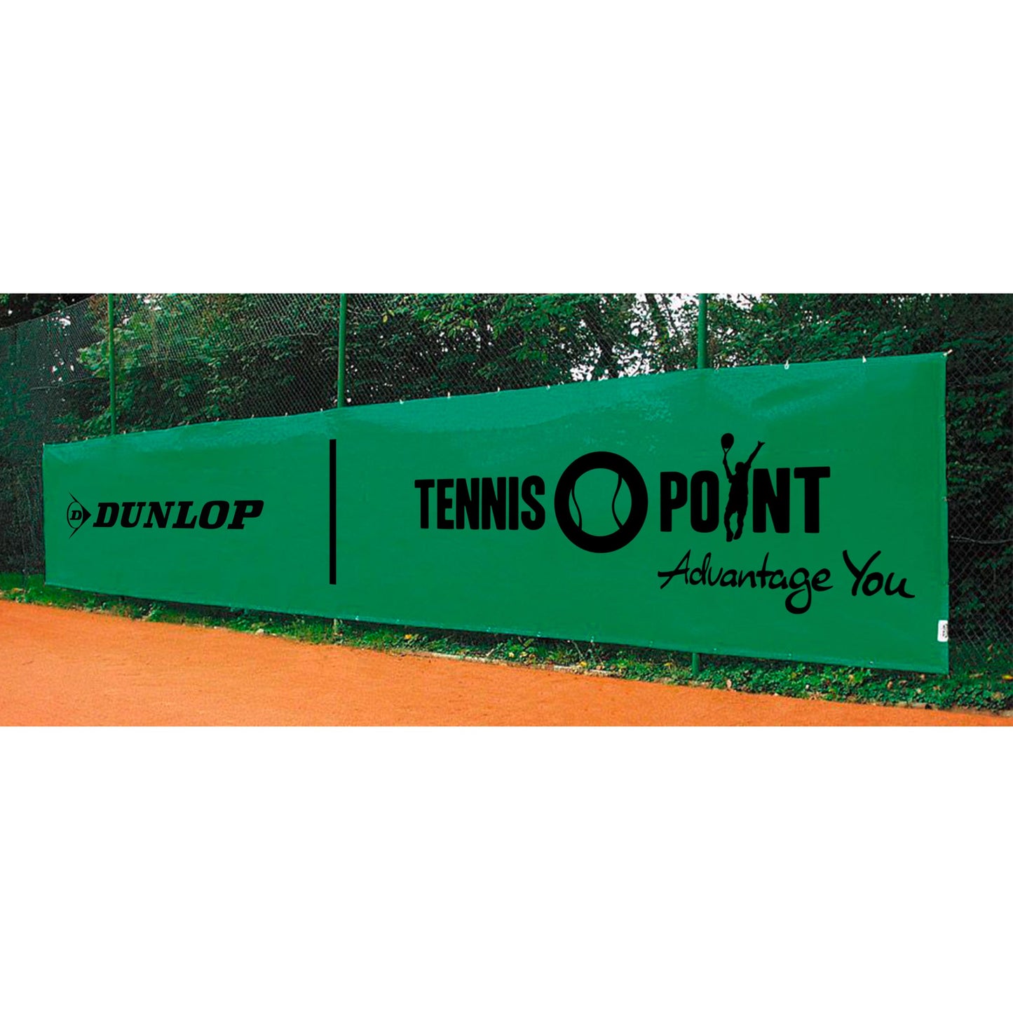 Tennis-Point Dunlop 12x2m Windbreak-Green Tennis-Point Dunlop 12x2m Windbreak-Green