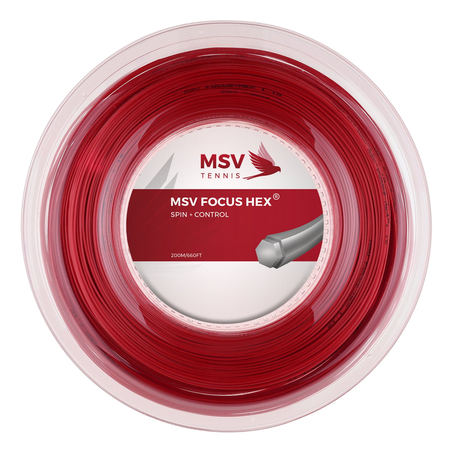 MSV Focus-HEX String Reel 200m-Red MSV Focus-HEX String Reel 200m-Red