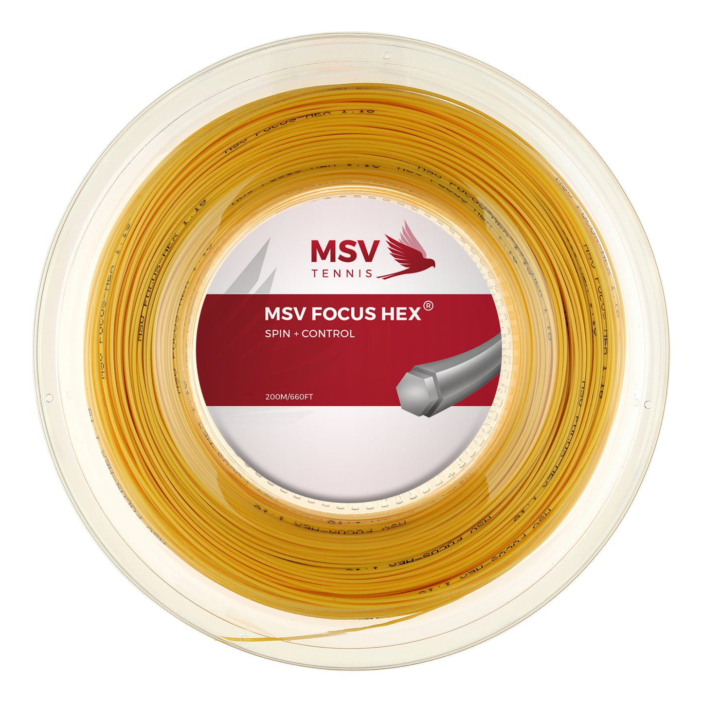 MSV Focus-HEX String Reel 200m-Yellow MSV Focus-HEX String Reel 200m-Yellow