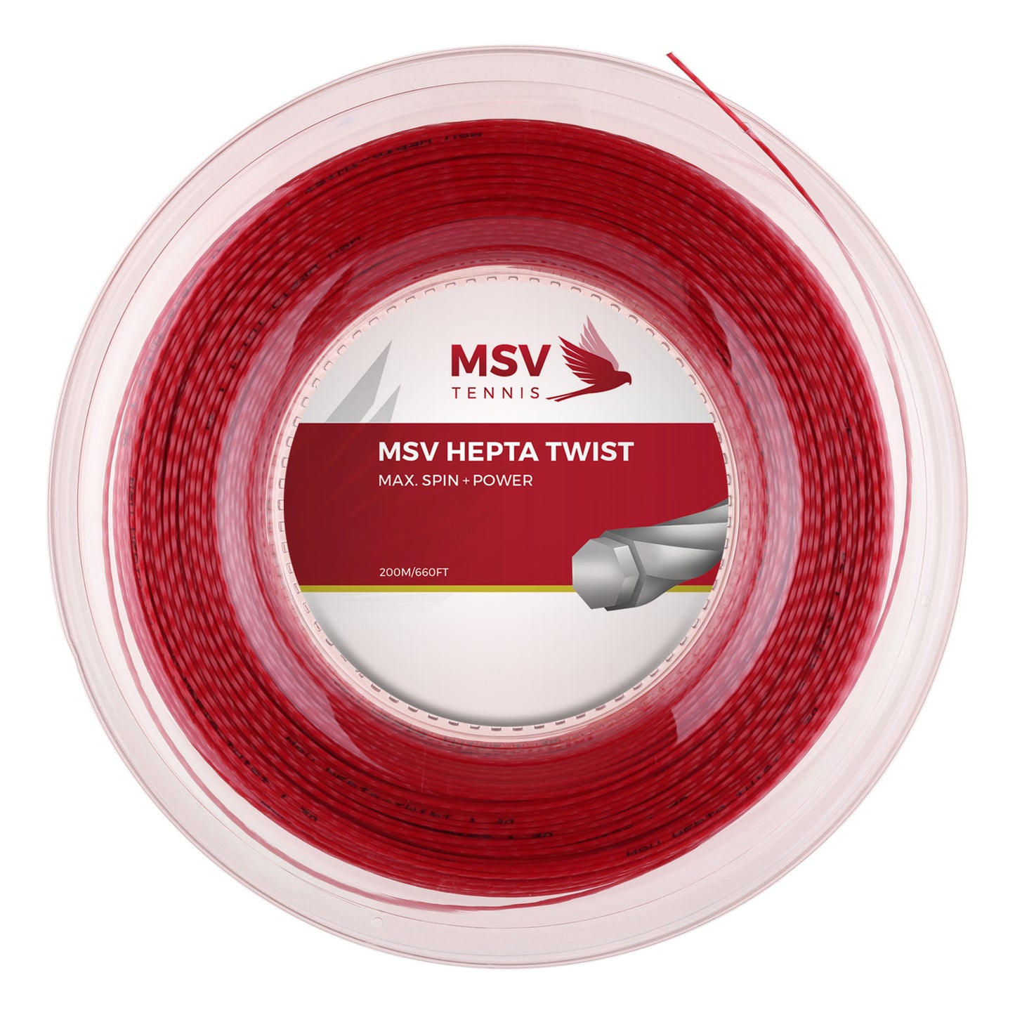 MSV Hepta-Twist String Reel 200m-Red MSV Hepta-Twist String Reel 200m-Red