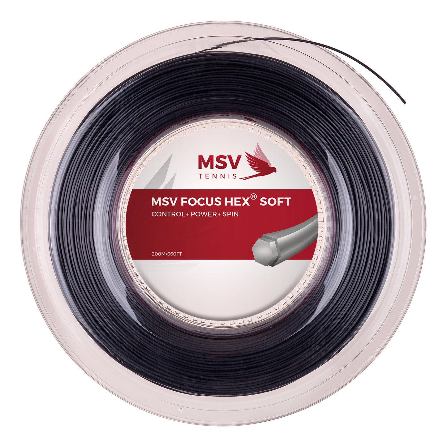 MSV Focus-HEX Soft String Reel 200m-Black MSV Focus-HEX Soft String Reel 200m-Black