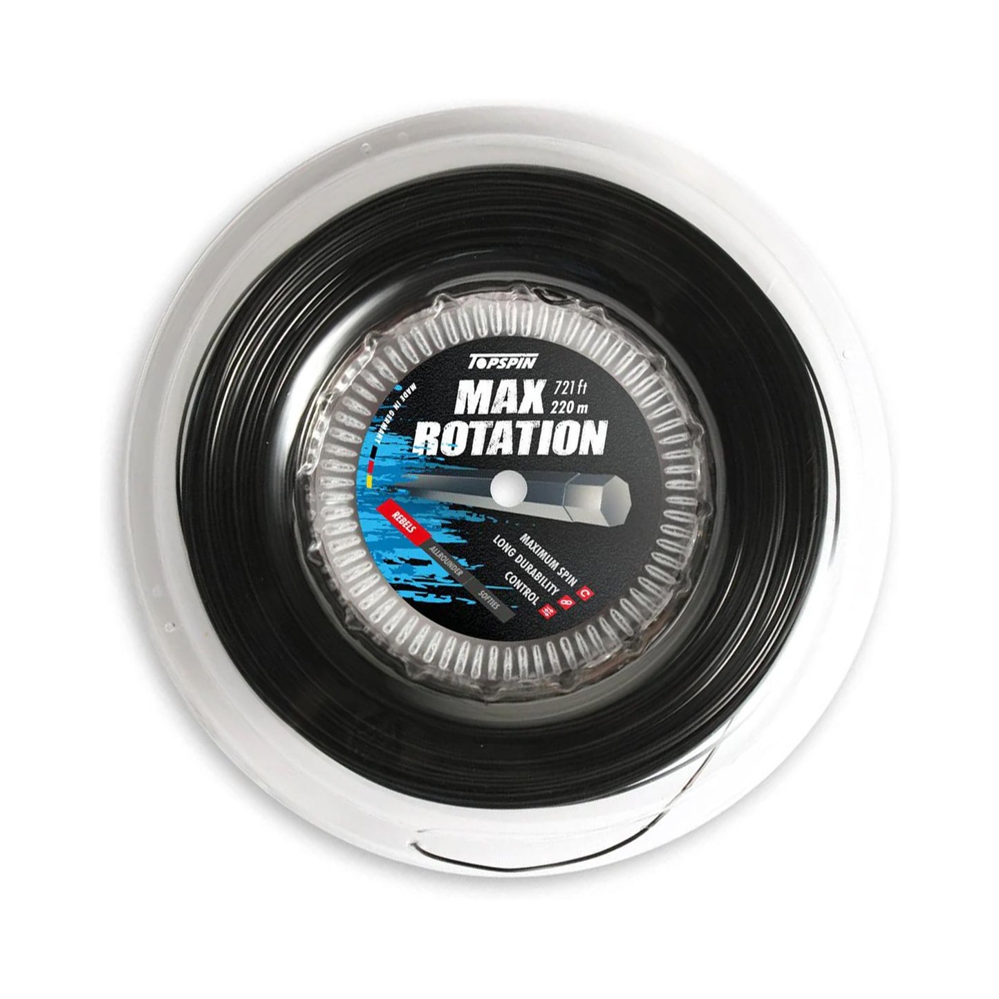 Topspin Cyber MAXation Heptagonal String Reel 220m-Black Topspin Cyber MAXation Heptagonal String Reel 220m-Black
