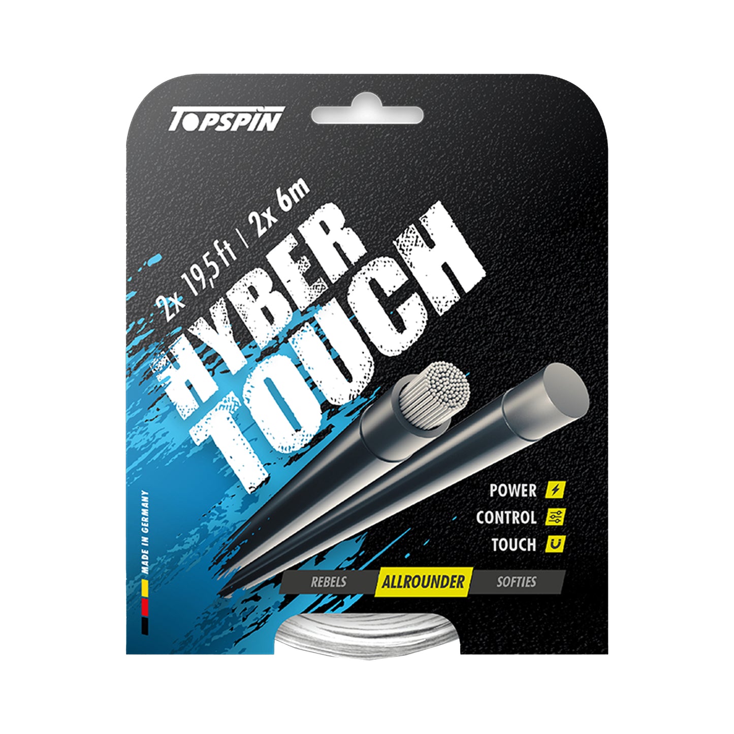 Topspin Hyber Touch 2 X 6m String Set-White Topspin Hyber Touch 2 X 6m String Set-White