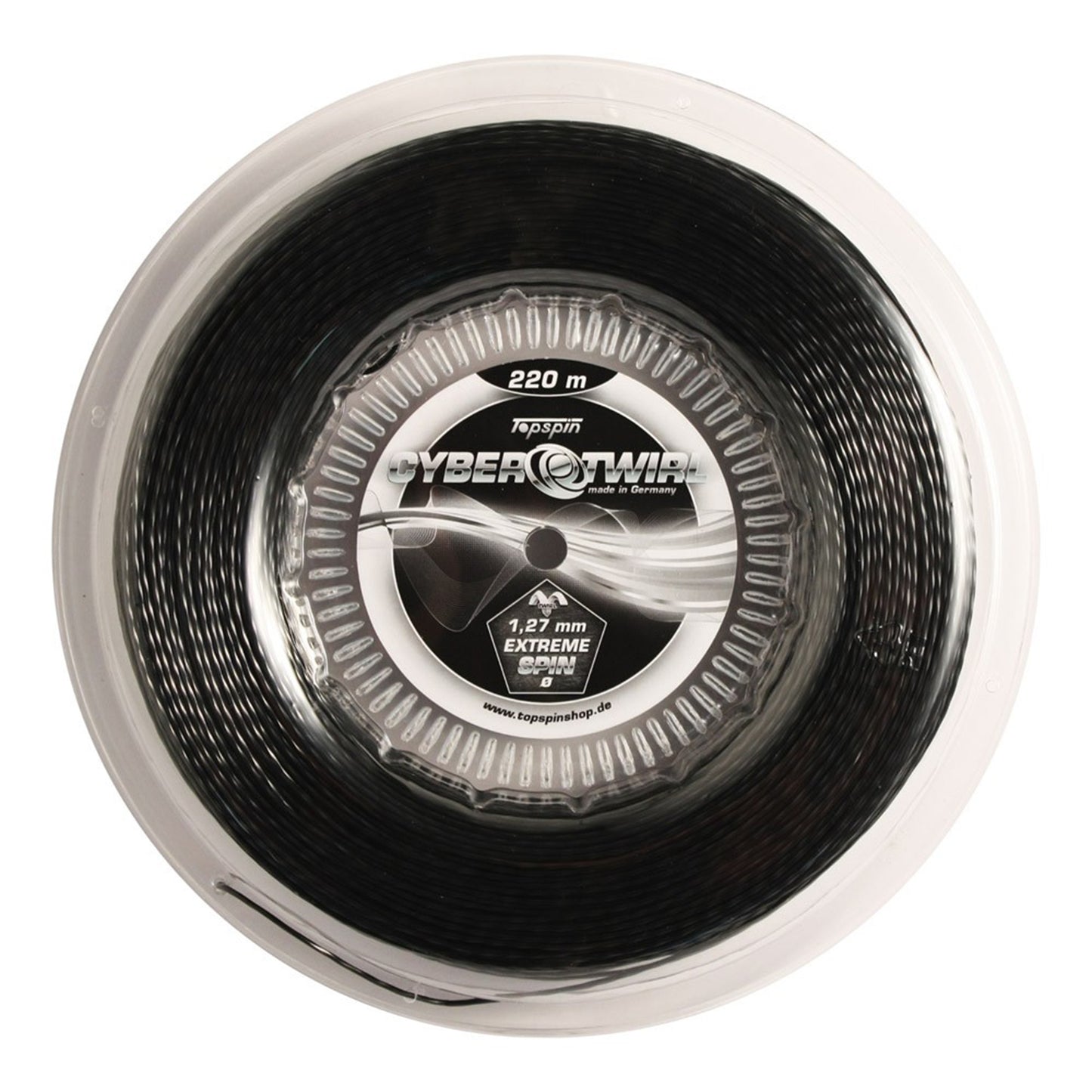 Topspin Cyber Twirl 220m String Reel-Black Topspin Cyber Twirl 220m String Reel-Black