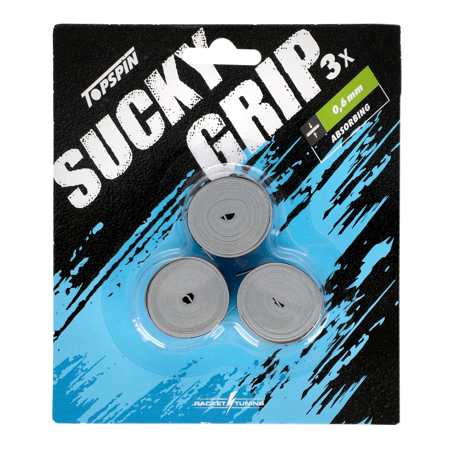Topspin Sucky Grip 3 Pack - grey Topspin Sucky Grip 3 Pack - grey
