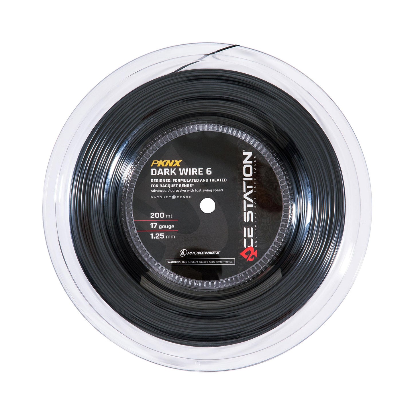 PROKENNEX Dark Wire 6 String Reel 200m-Black PROKENNEX Dark Wire 6 String Reel 200m-Black