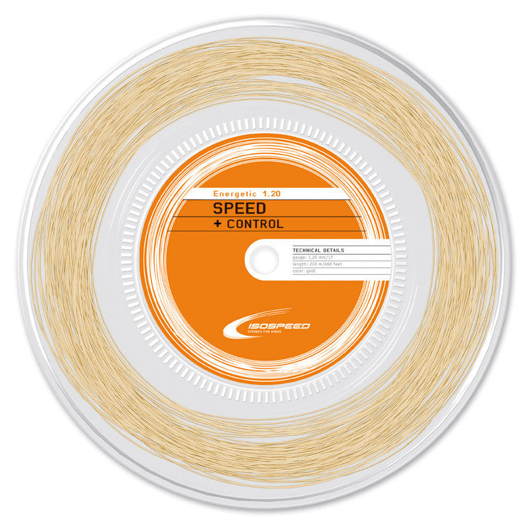 Isospeed Energetic String Reel 200m-Gold Isospeed Energetic String Reel 200m-Gold