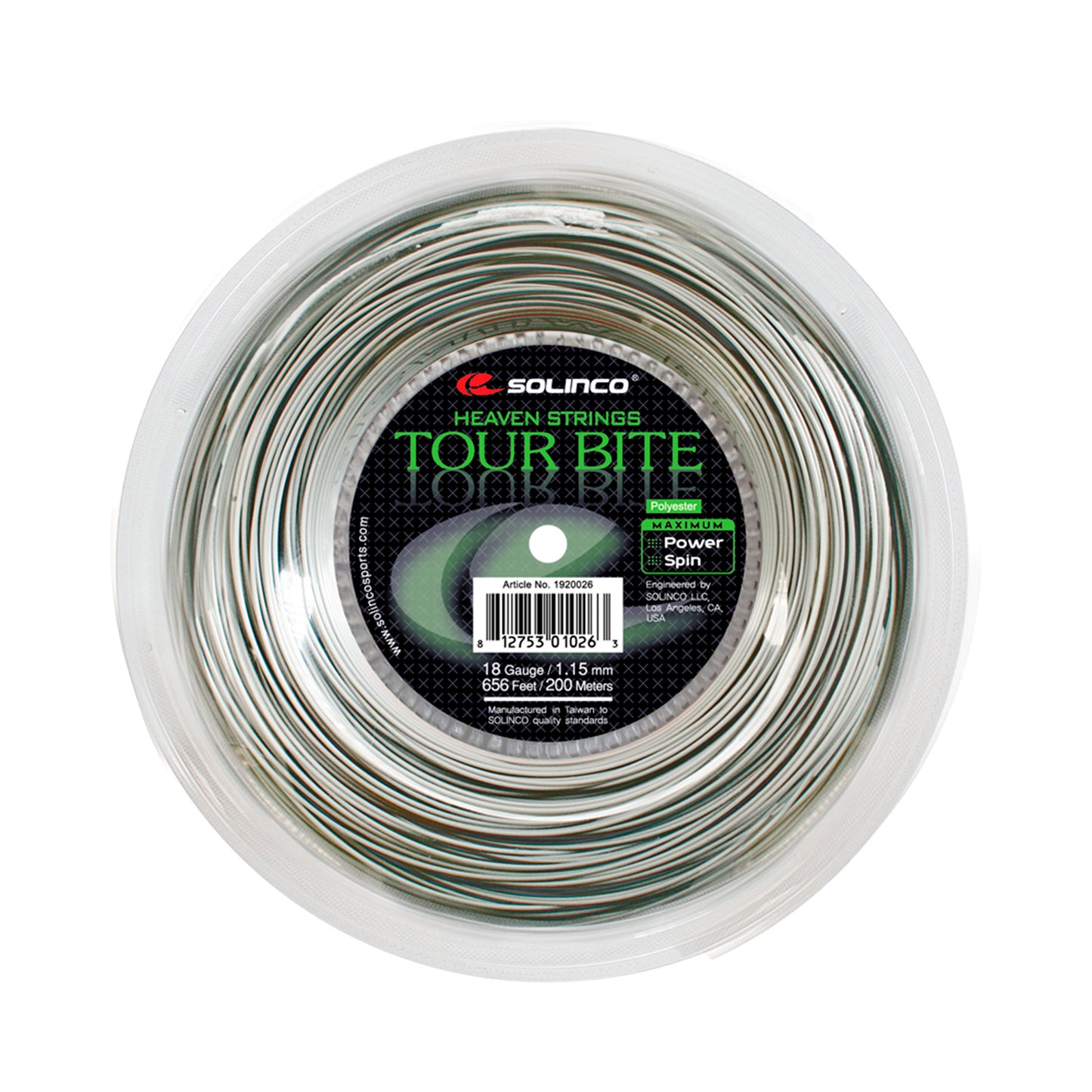 Solinco Tour Bite String Reel 200m-Silver Solinco Tour Bite String Reel 200m-Silver