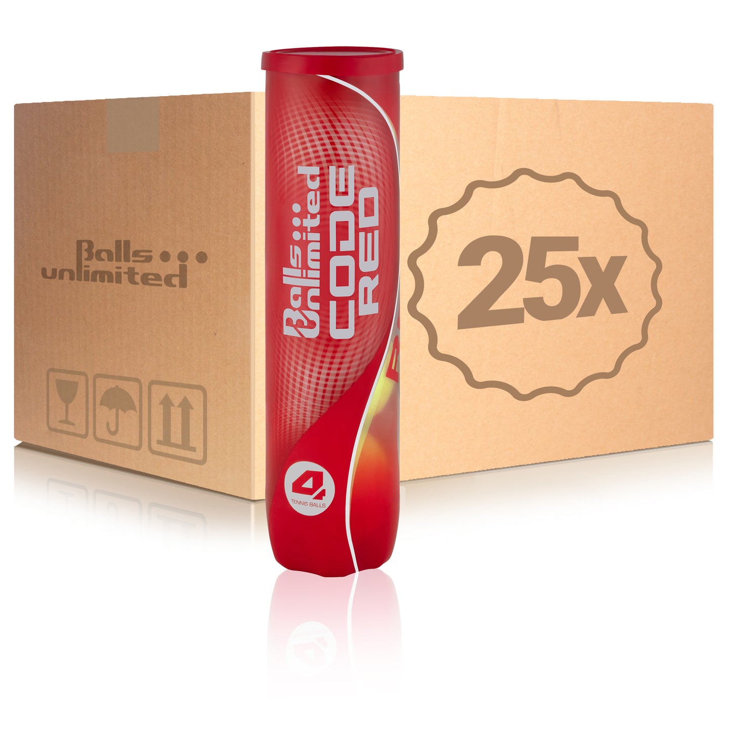 Balls Unlimited 25x 4 Ball Tube Code Red Balls Unlimited 25x 4 Ball Tube Code Red