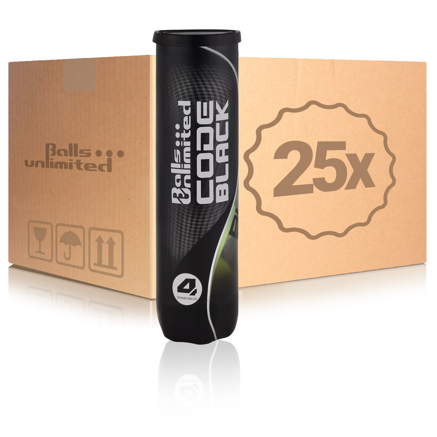 Balls Unlimited 25x 4 Ball Tube Code Black Balls Unlimited 25x 4 Ball Tube Code Black