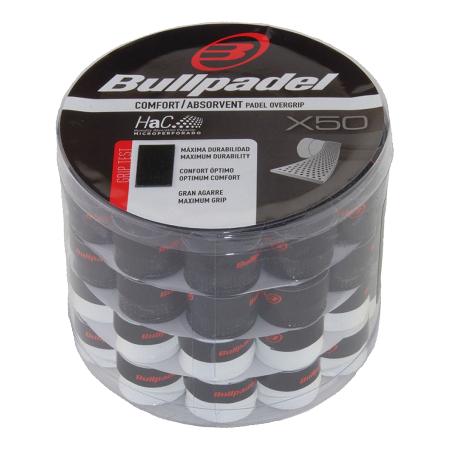 Bullpadel Box Of 50 Pcs-Black,White Bullpadel Box Of 50 Pcs-Black,White