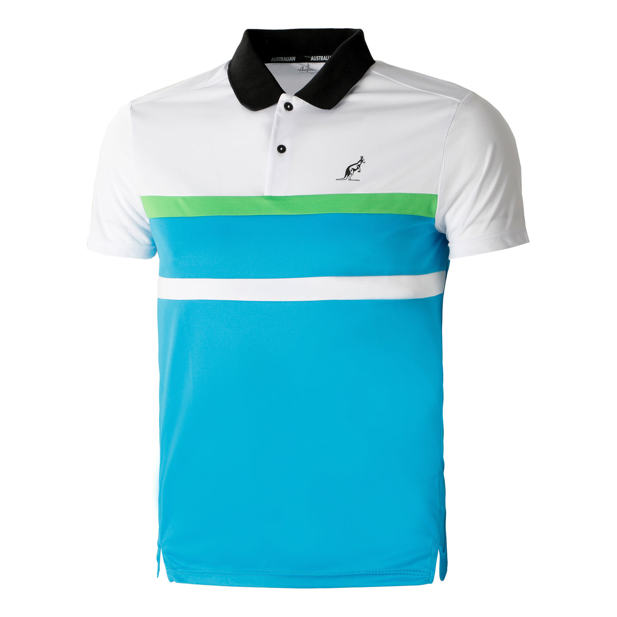 Australian Ace con Inserti in Contrasto Polo Men - turquoise, white Australian Ace con Inserti in Contrasto Polo Men - turquoise, white