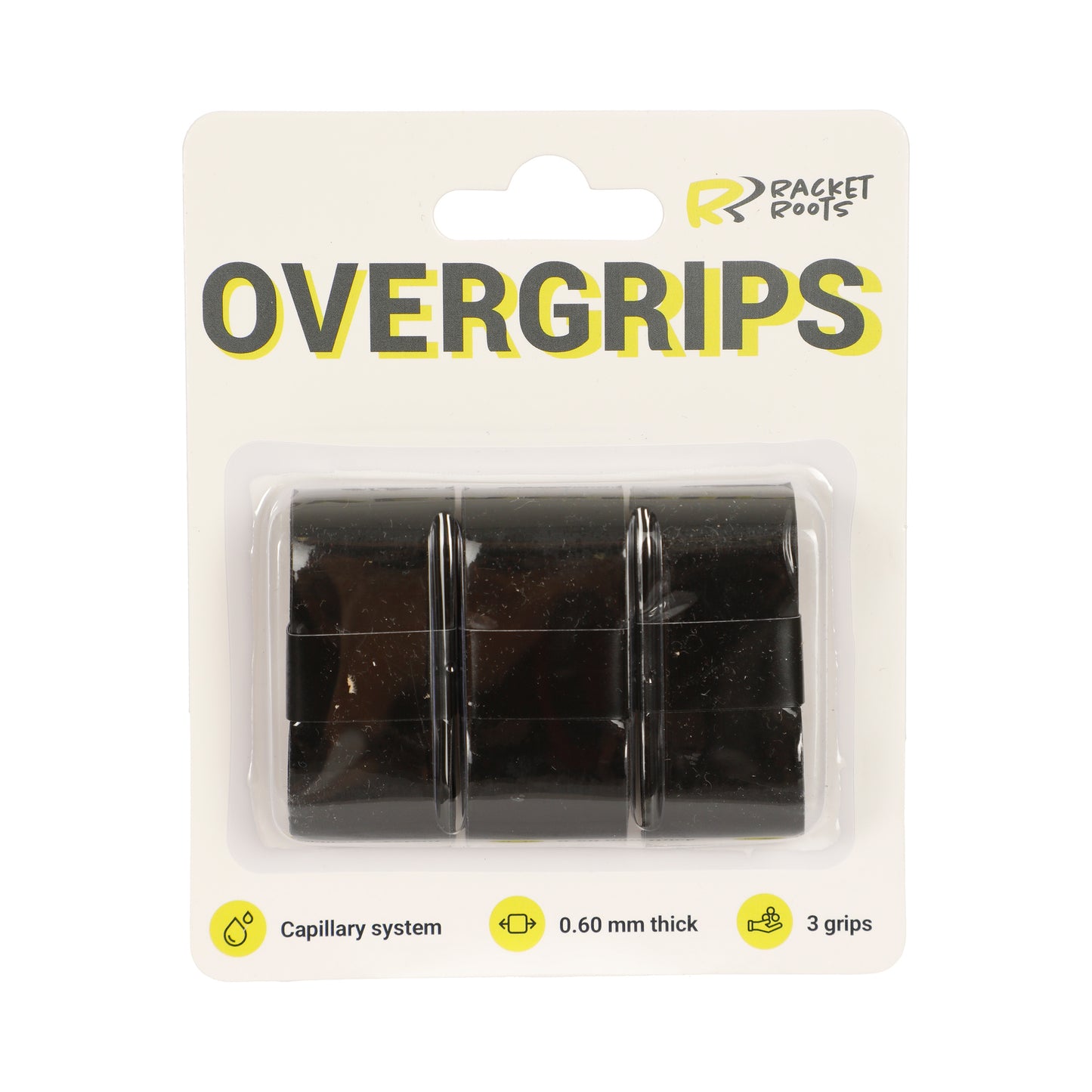 Racket Roots RR Grip 3 Pack-Black Racket Roots RR Grip 3 Pack-Black