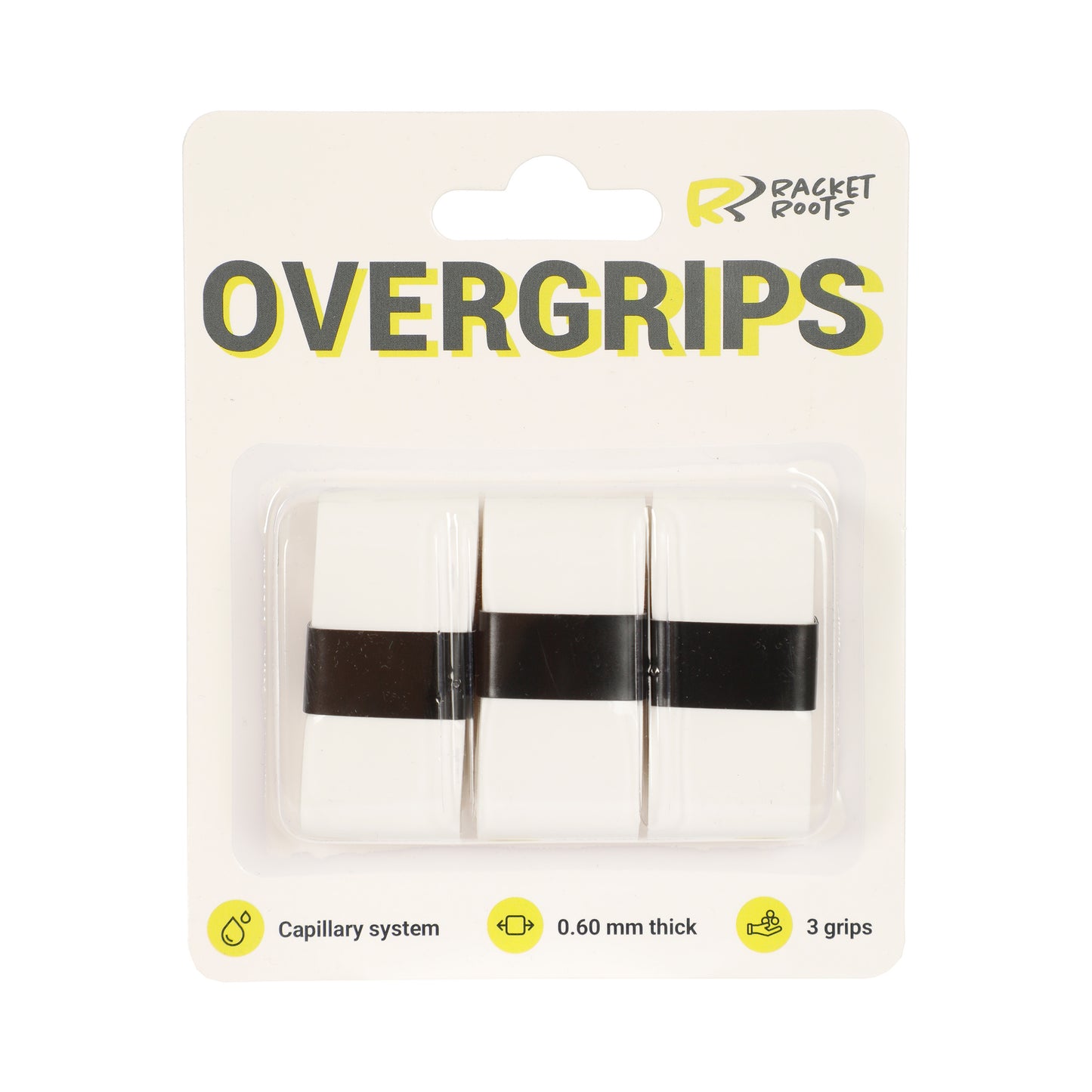 Racket Roots RR Grip 3 Pack-White Racket Roots RR Grip 3 Pack-White