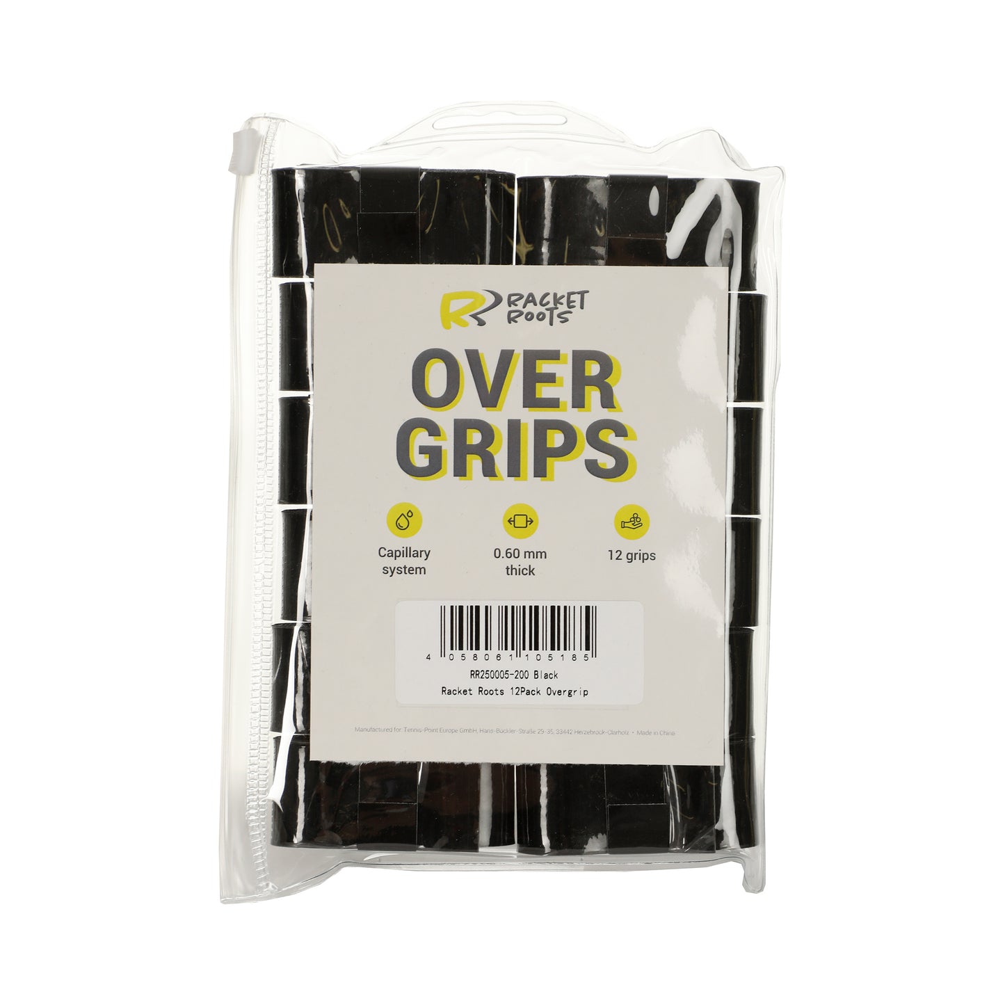 Racket Roots RR Grip 12 Pack-Black Racket Roots RR Grip 12 Pack-Black