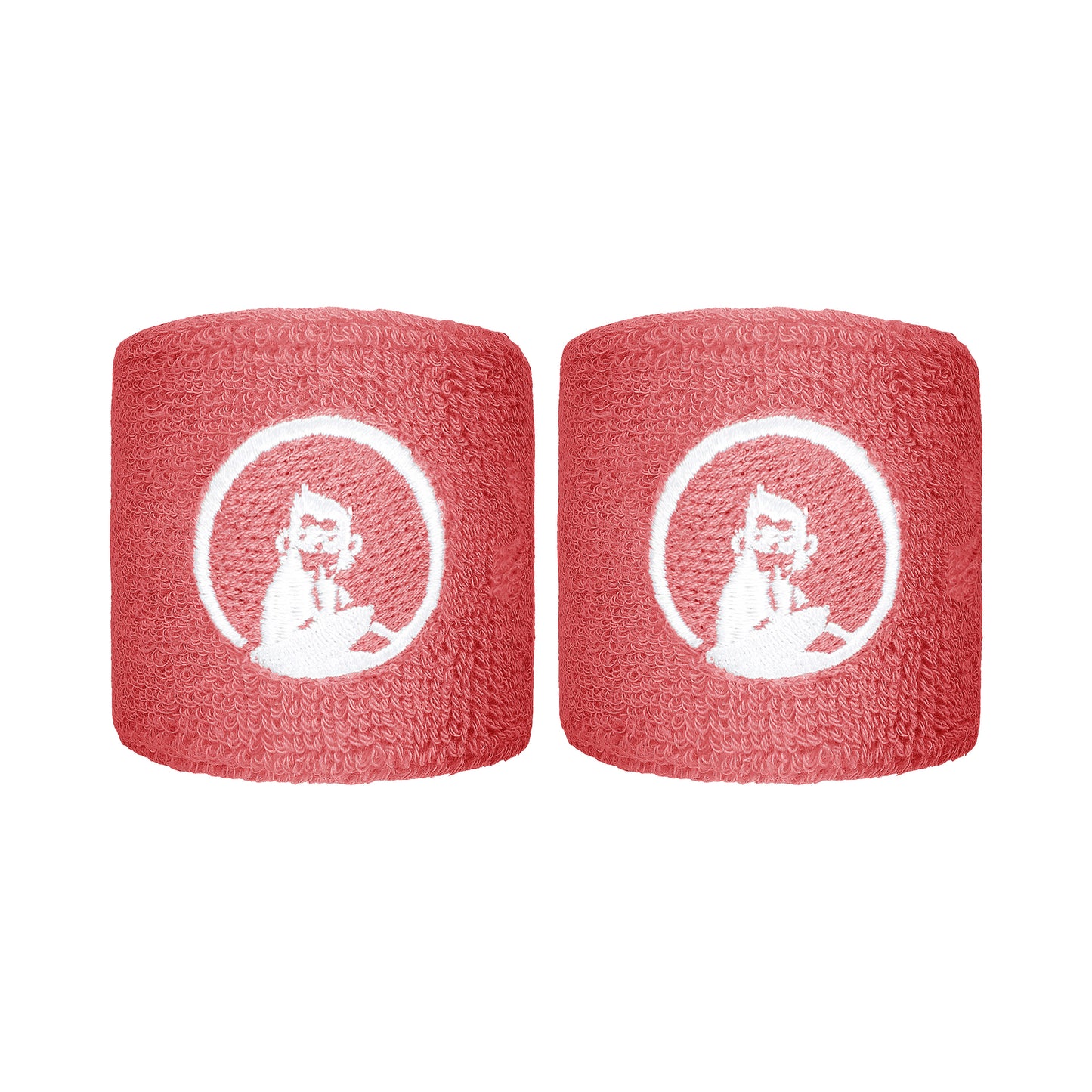 Quiet Please Wristband 2 Pack short - coral, white Quiet Please Wristband 2 Pack short - coral, white