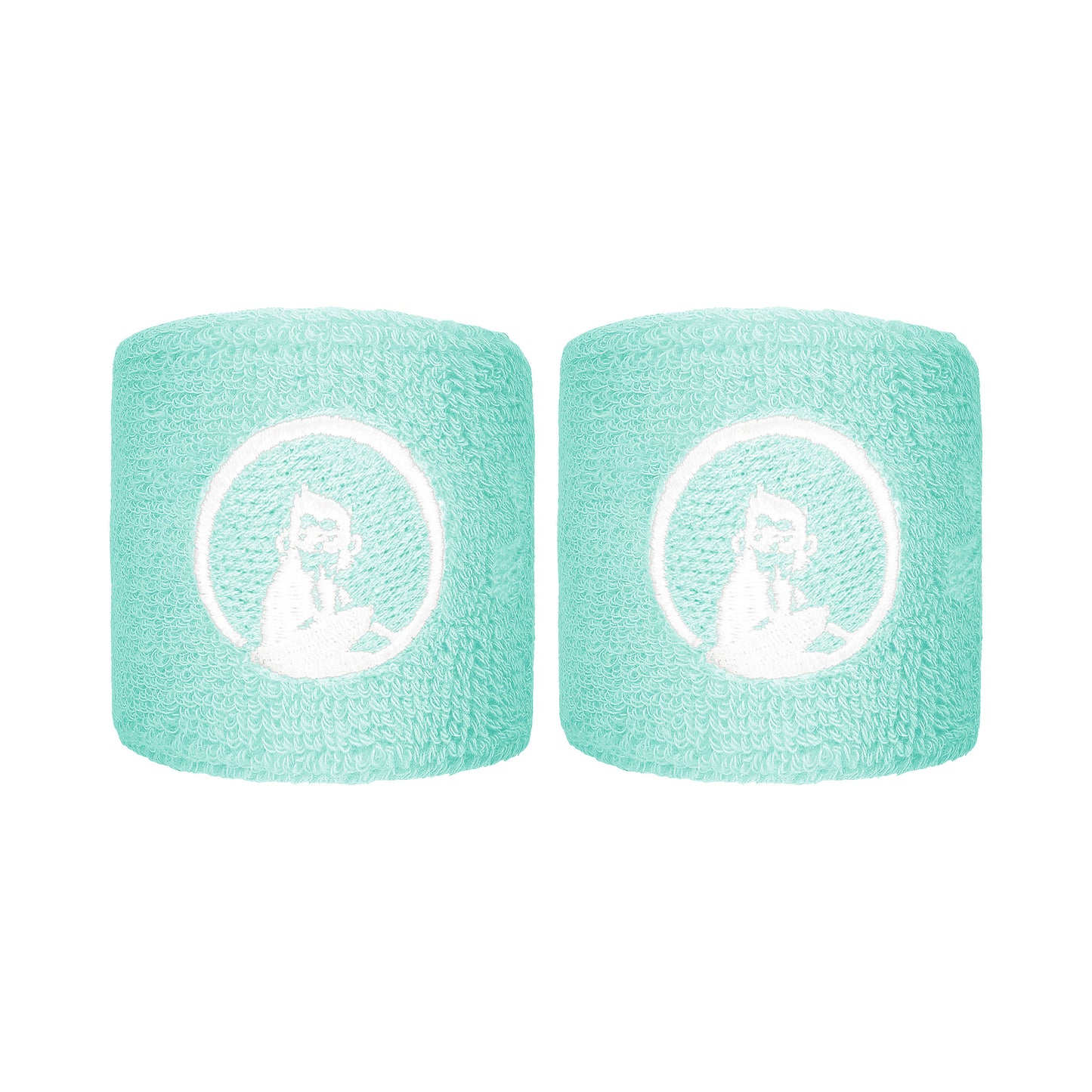 Quiet Please Wristband 2 Pack short - turquoise, white Quiet Please Wristband 2 Pack short - turquoise, white