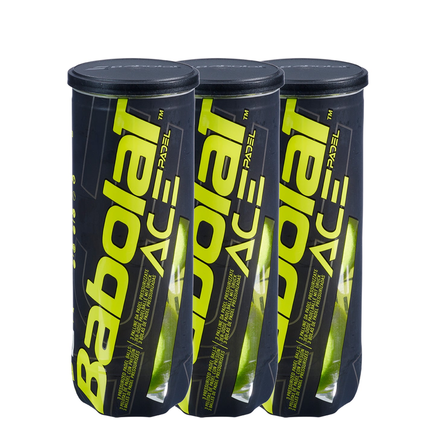 Babolat 3x Ball 3 Tube Ace Padel X3 Babolat 3x Ball 3 Tube Ace Padel X3