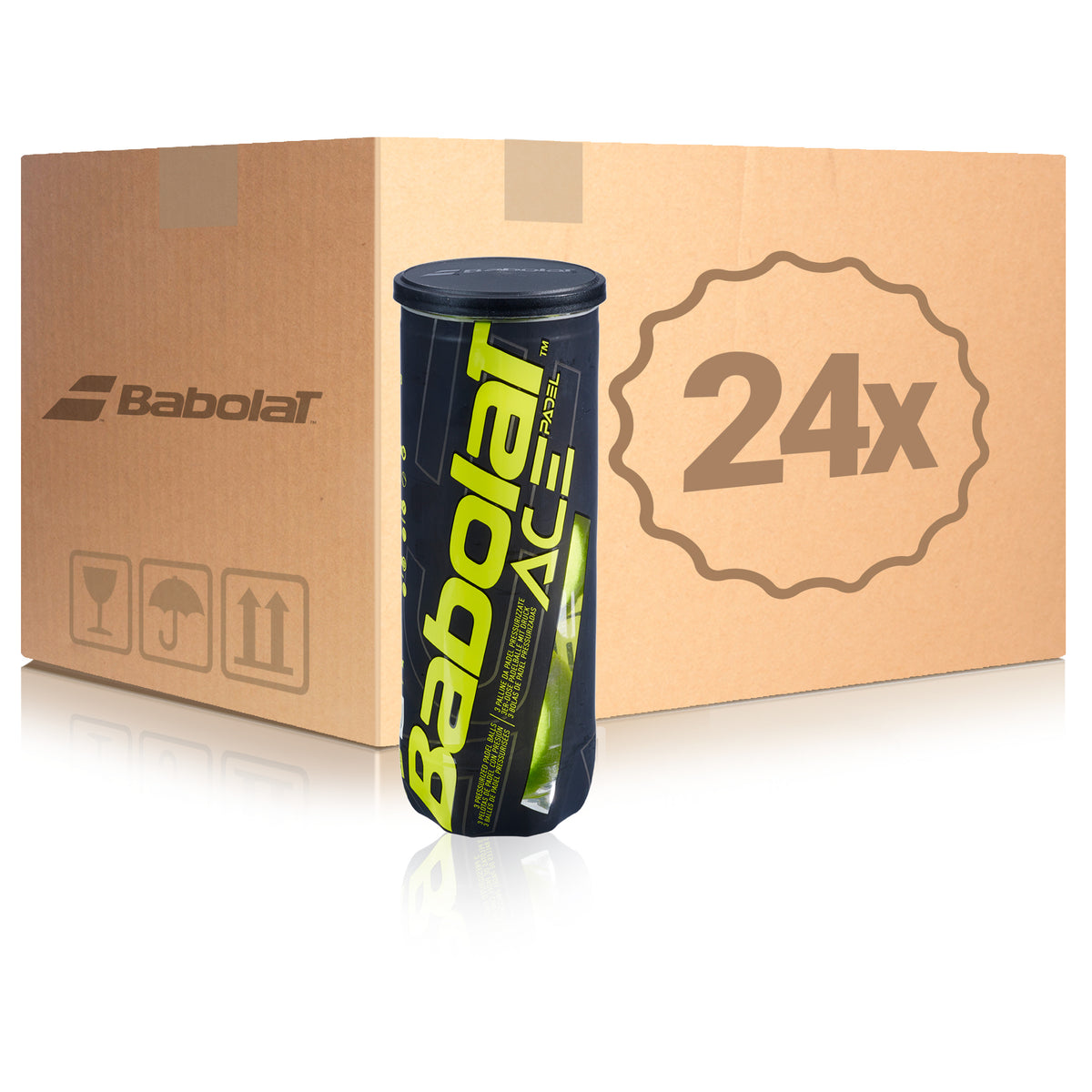 Babolat 24x 3 Ball Tube Ace Padel X3 in a box Babolat 24x 3 Ball Tube Ace Padel X3 in a box