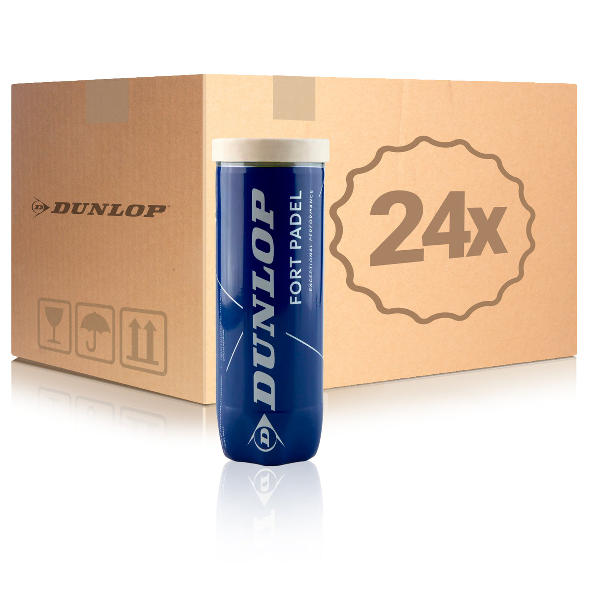 Dunlop 24x 3 Ball Tube Fort Padel Dunlop 24x 3 Ball Tube Fort Padel