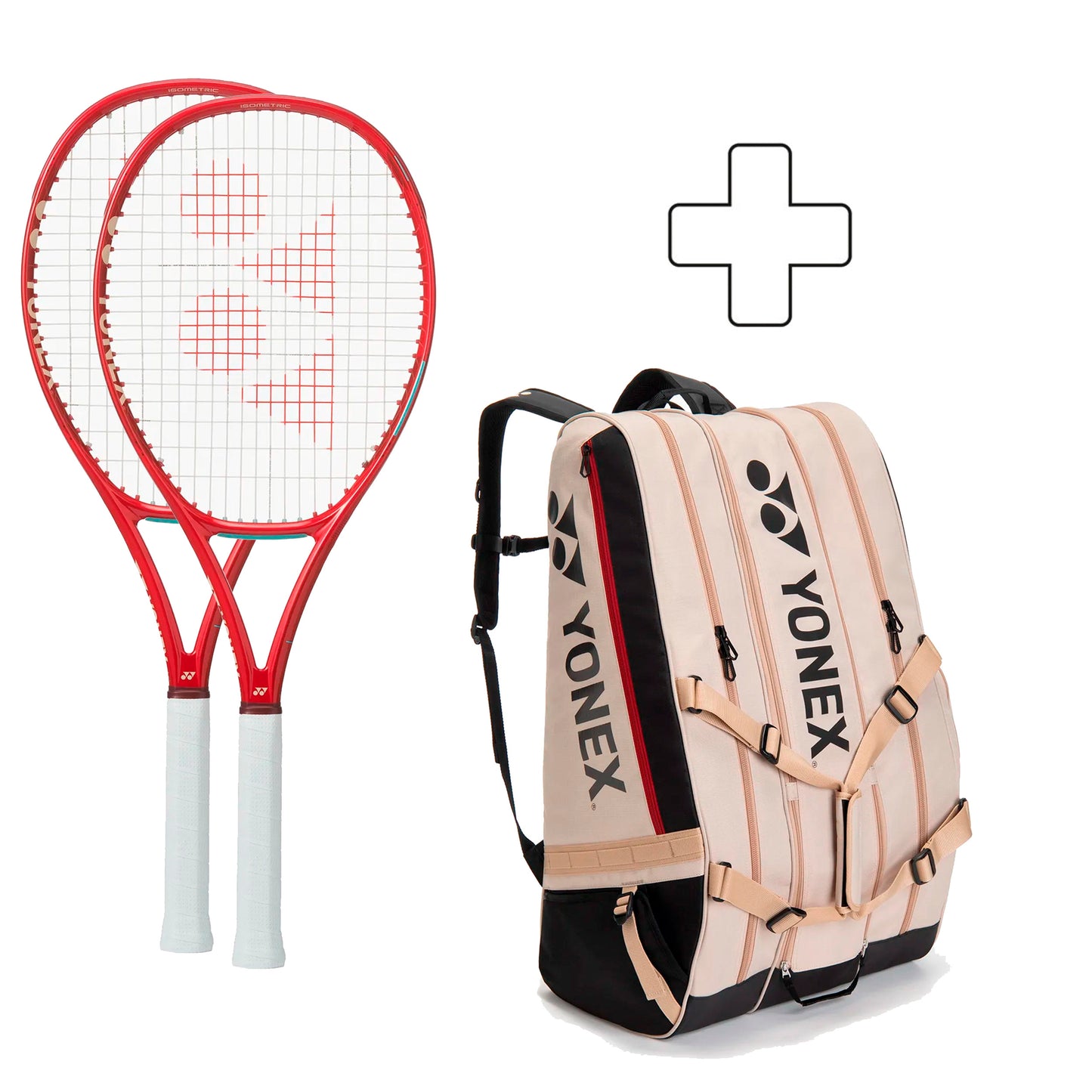 Yonex 2 x VCore 100 (2026) plus tennis bag Yonex 2 x VCore 100 (2026) plus tennis bag