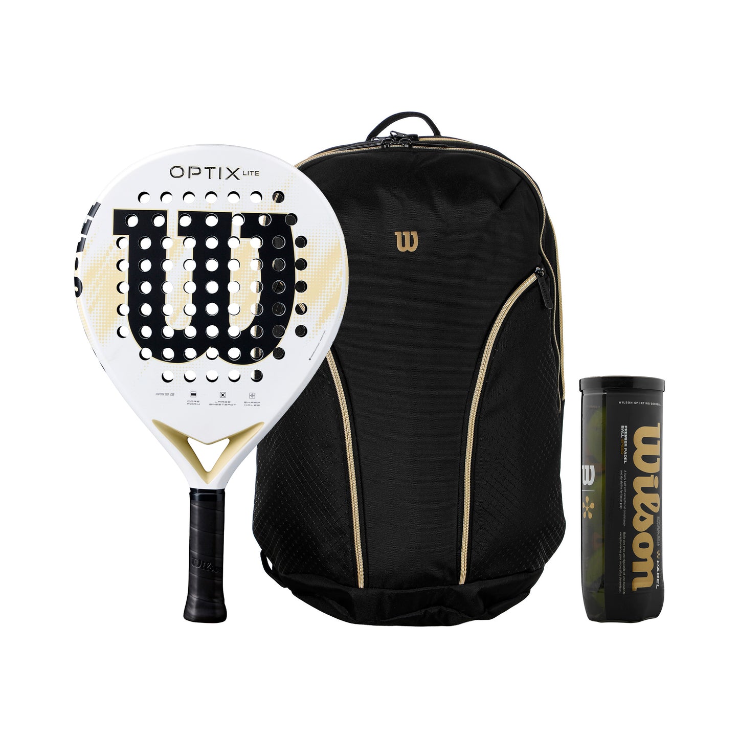 Wilson 3 Pack Optix V2 Lite plus ball can, plus tennis bag Wilson 3 Pack Optix V2 Lite plus ball can, plus tennis bag